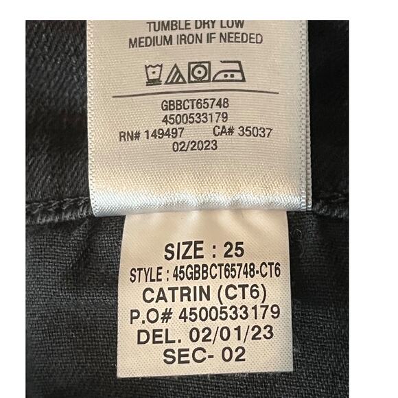 Joe's Jeans Catrin High Rise skinny ankle black size 25 - Picture 8 of 8